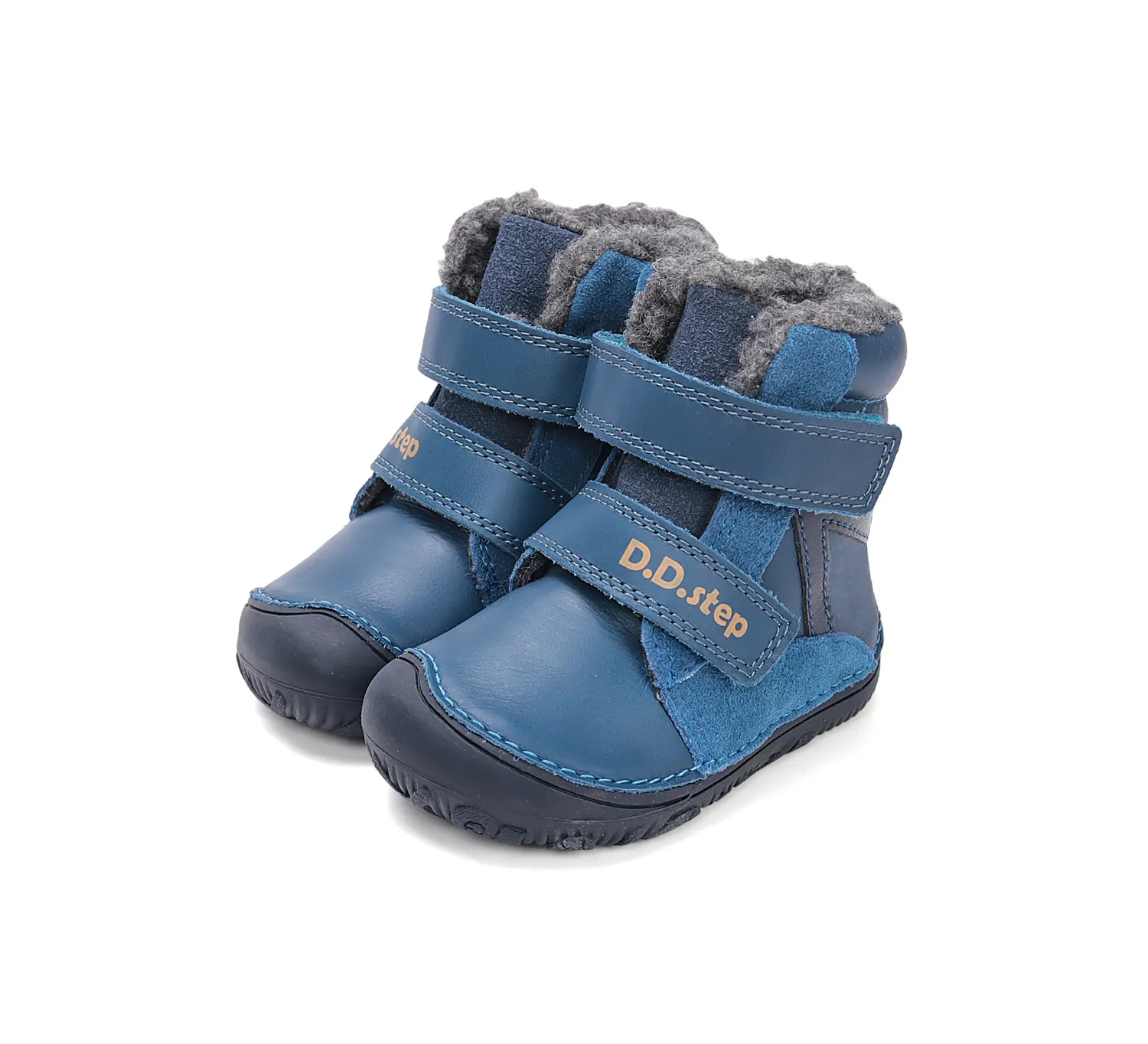 DD Step W073-52306B vinterstøvle barfod varm dreng