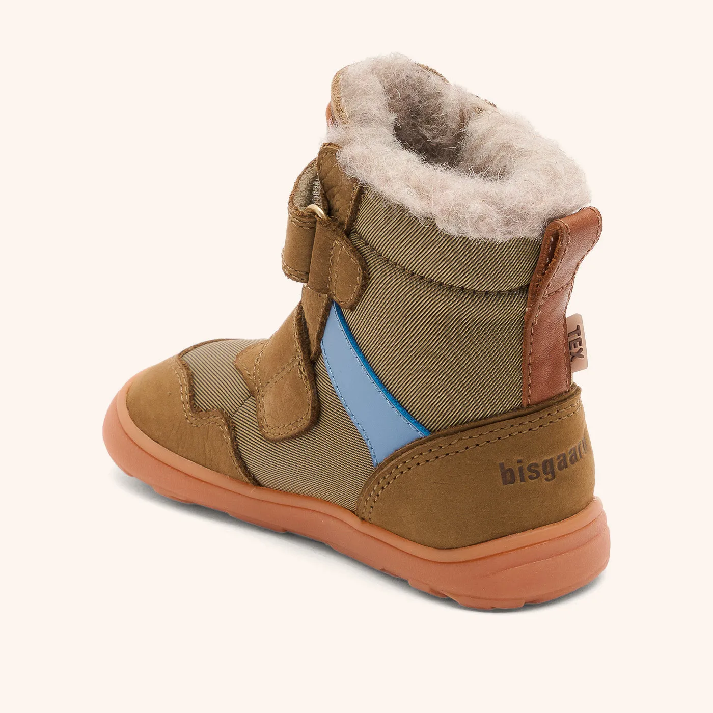 Bisgaard Barefoot Timo Tex vinterstøvle khaki
