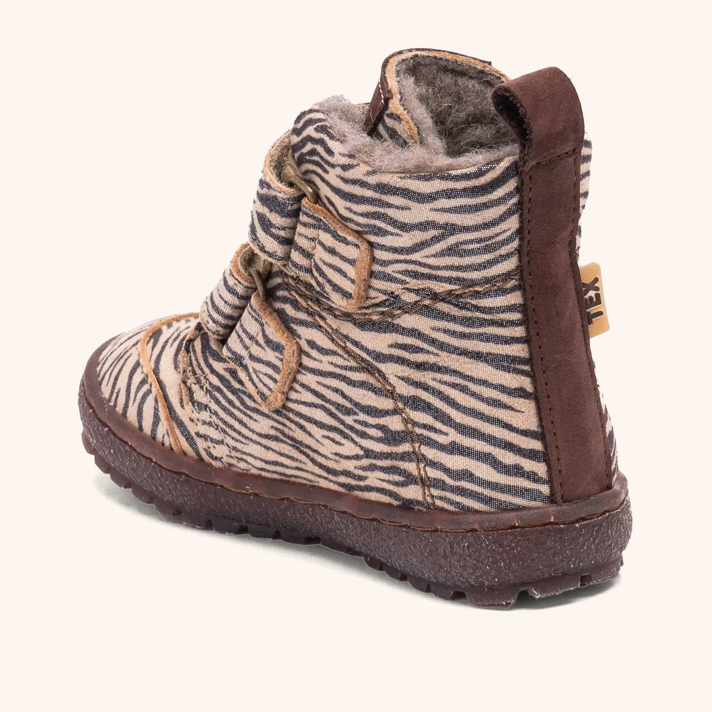 Bisgaard Storm Tex Zebra Glitter vinterstøvle uld