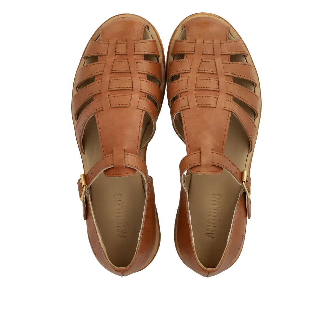 Angulus Klassisk Fisherman sandal læder rågummi
