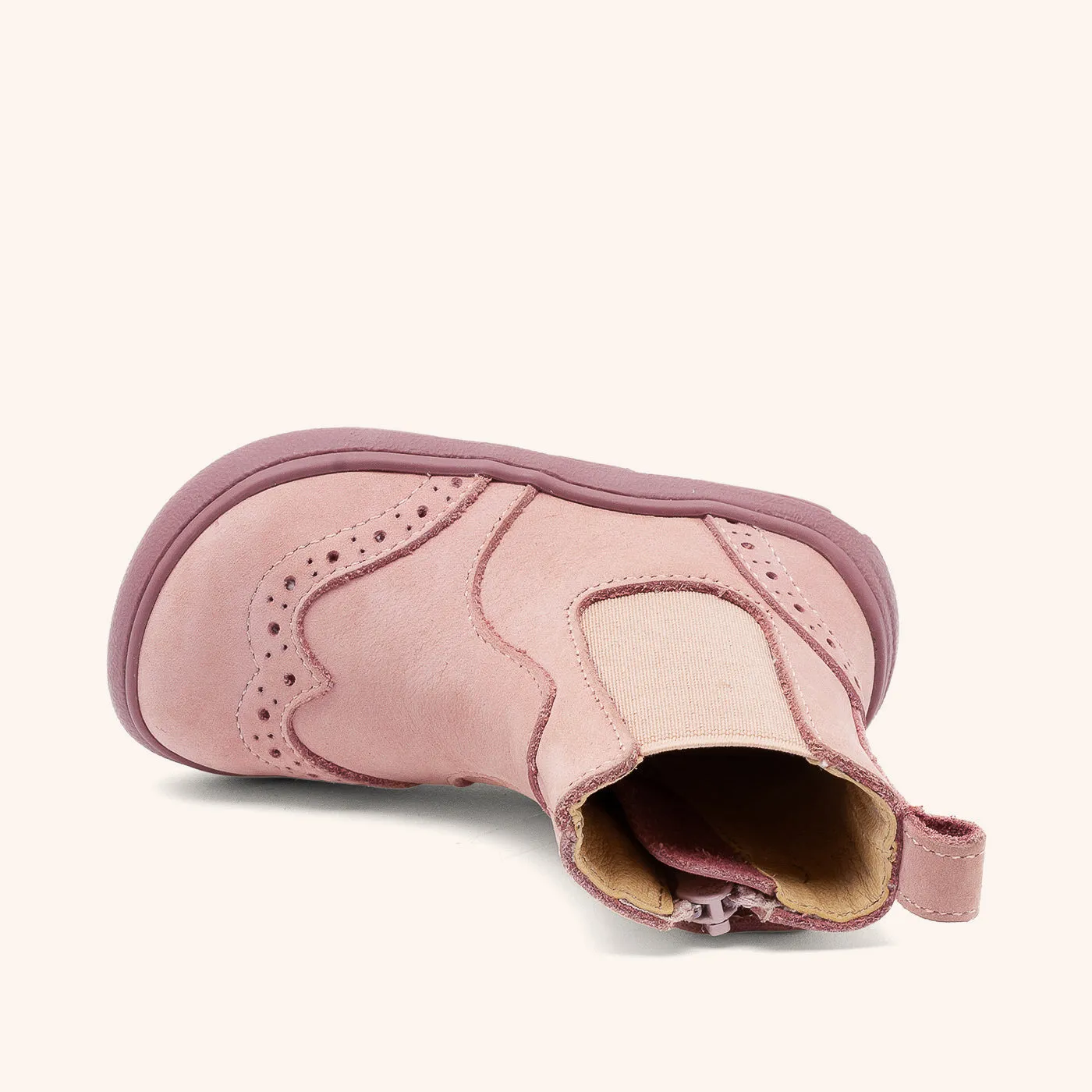 Bisgaard Barefoot Katie støvle rose hulmønster
