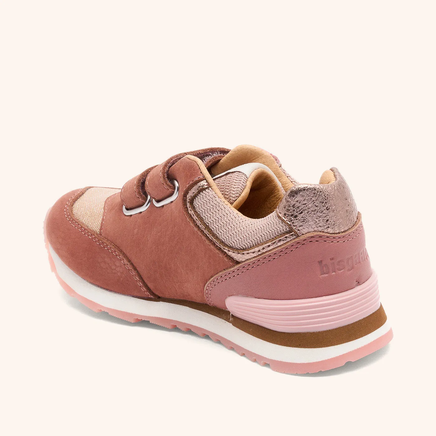 Bisgaard Winston sneaker pink ruskind tekstil