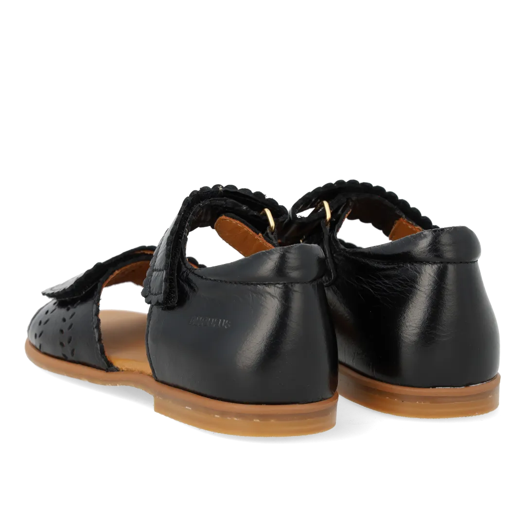 Angulus Sandal perforeret dobbelt velcro børn læder