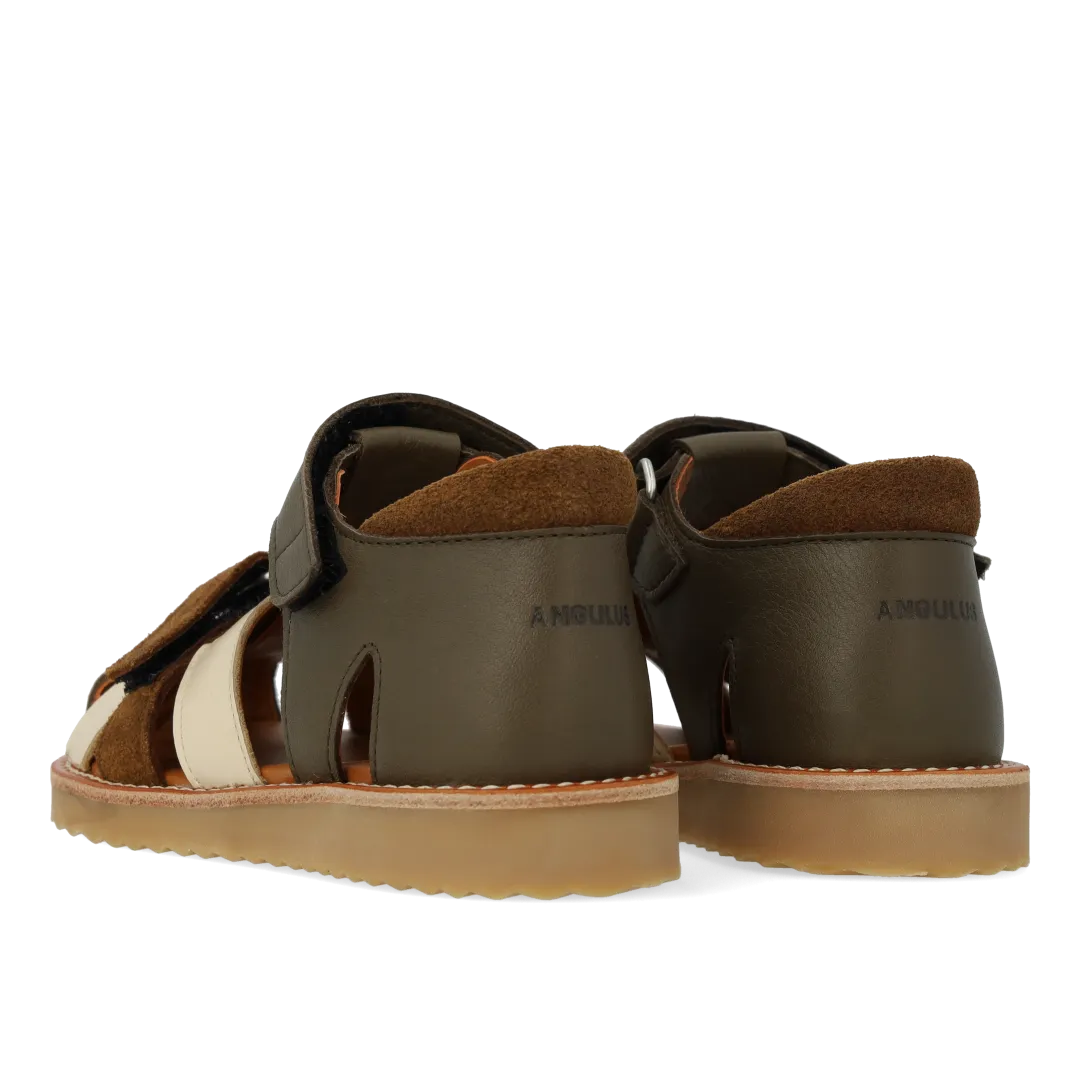 Angulus colour block børnesandal med lukket tå