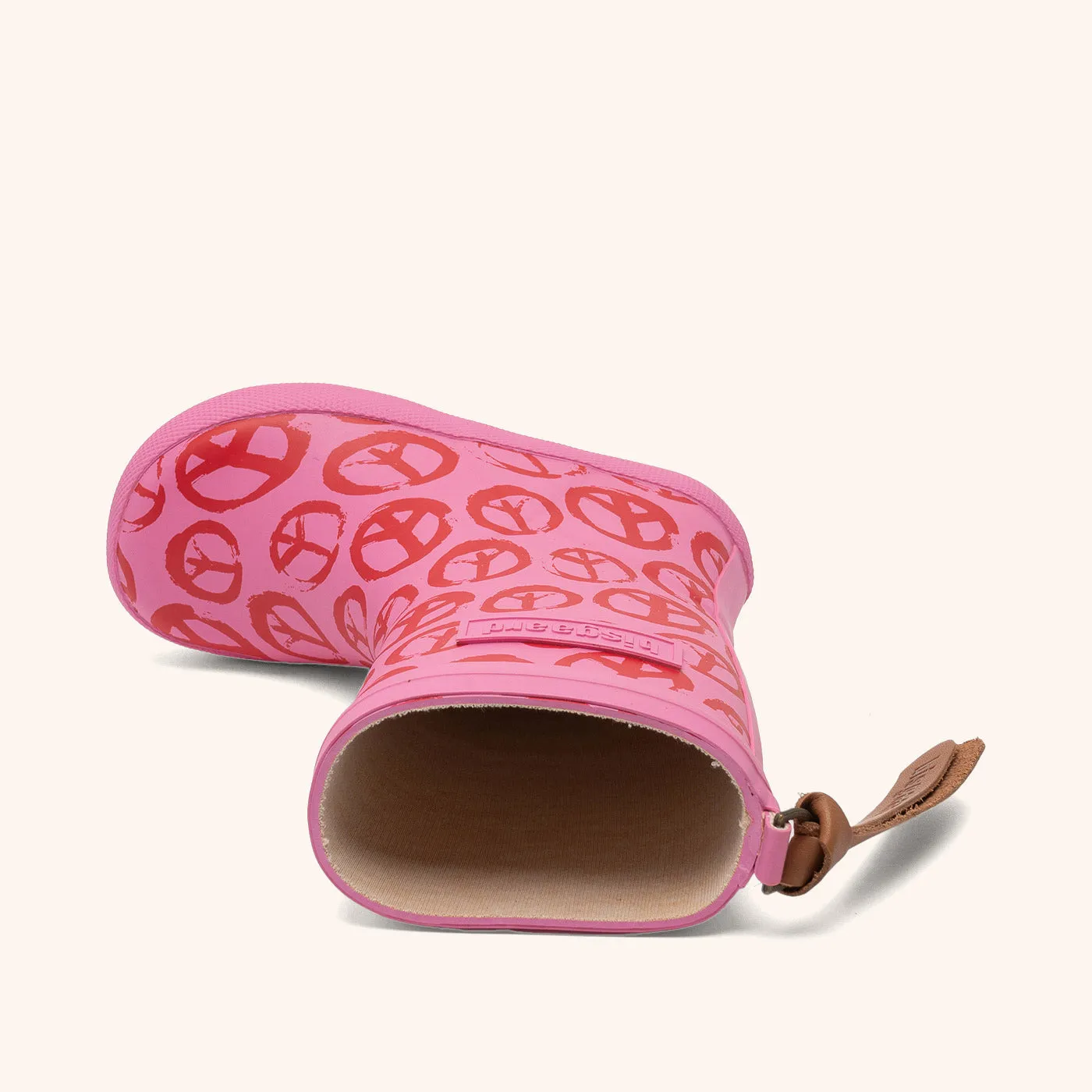 Bisgaard Fashion Peace On Earth gummistøvle pinky naturgummi