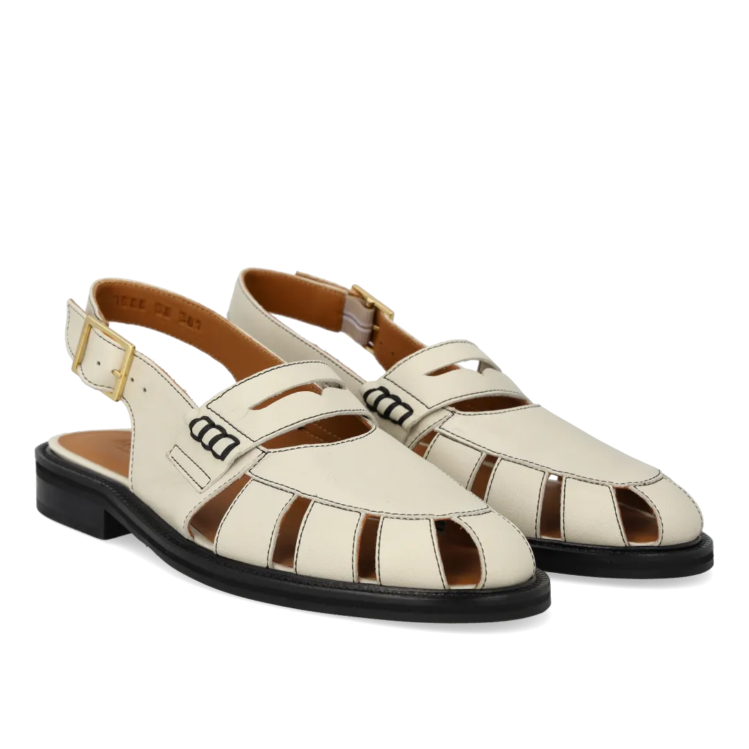 Angulus Slingback penny loafer læder cut-out