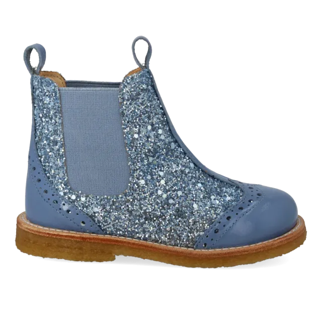 Angulus Chelsea støvle brogue glitter str 26-32