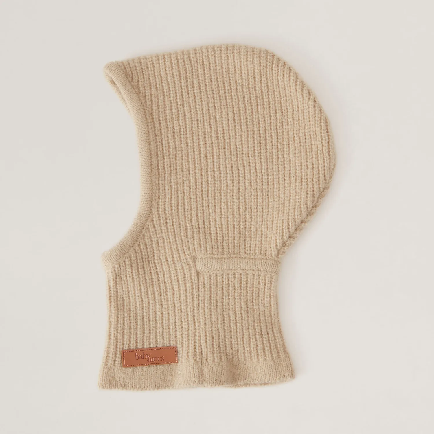 BabyMocs Balaclava elefanthue Beige Baby bomuld