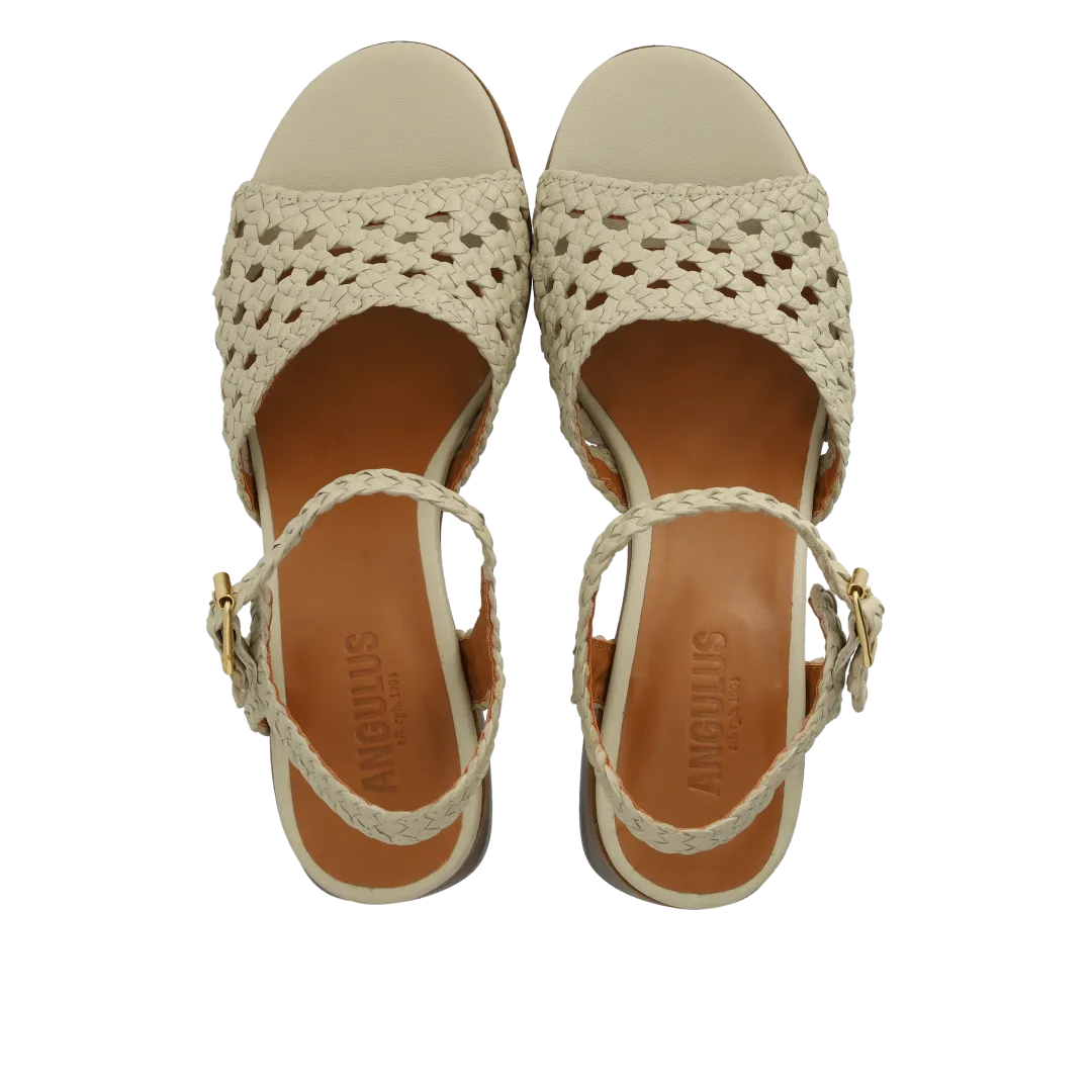 Angulus Haandflettet sandal damesandal 5 cm heel