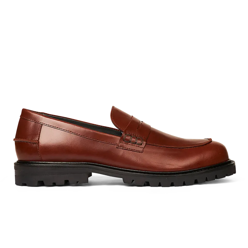 Angulus Klassisk loafer herresko sort tracksål skind