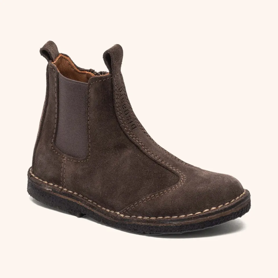 Bisgaard Nohr Chelsea-støvle dark brown bred pasform
