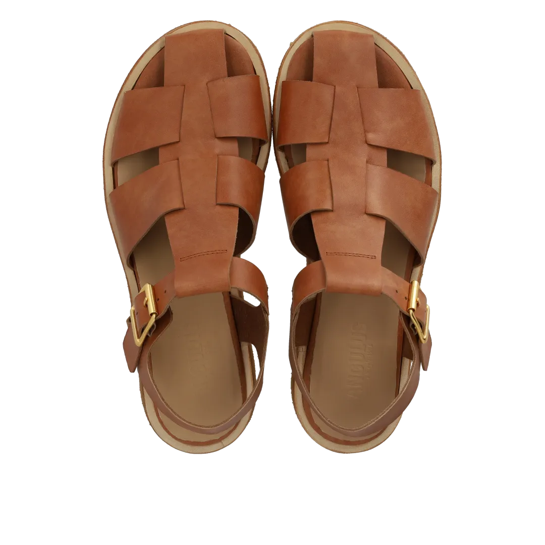 Angulus Remsandal fisherman sandal guldspænde