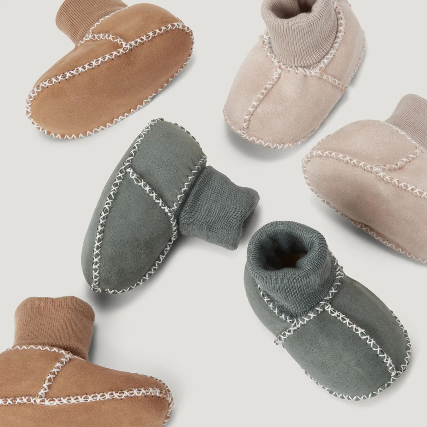 BabyMocs Cosy Mocs futter beige 0-6 måneder