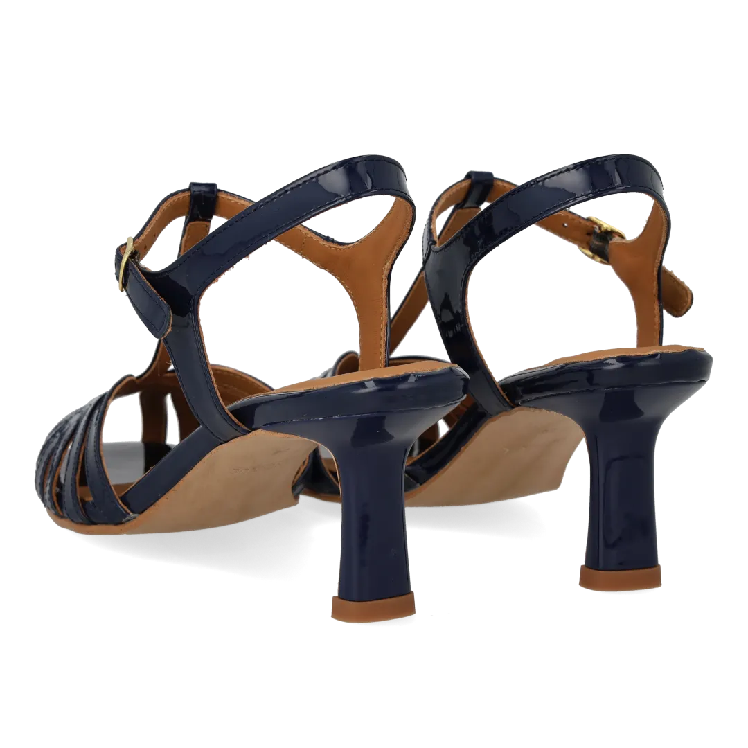 Angulus højhælet sandal organisk T-strap 6 cm hæl