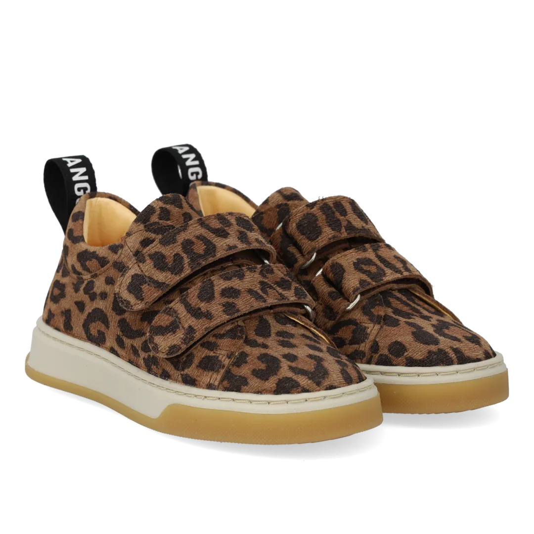 Angulus Sneaker med logobånd og velcro børnesneaker ruskind