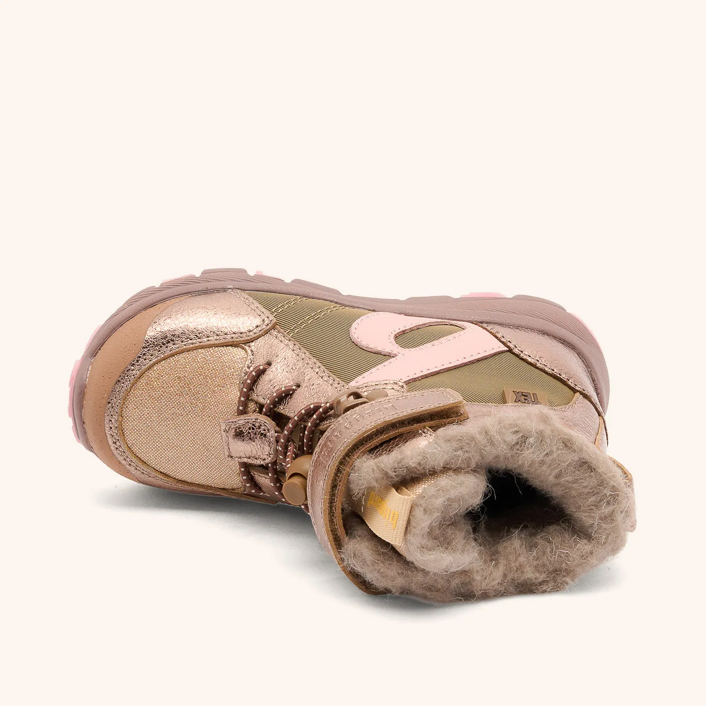 Bisgaard Marlon Tex vinterstøvle rose gold vandtæt