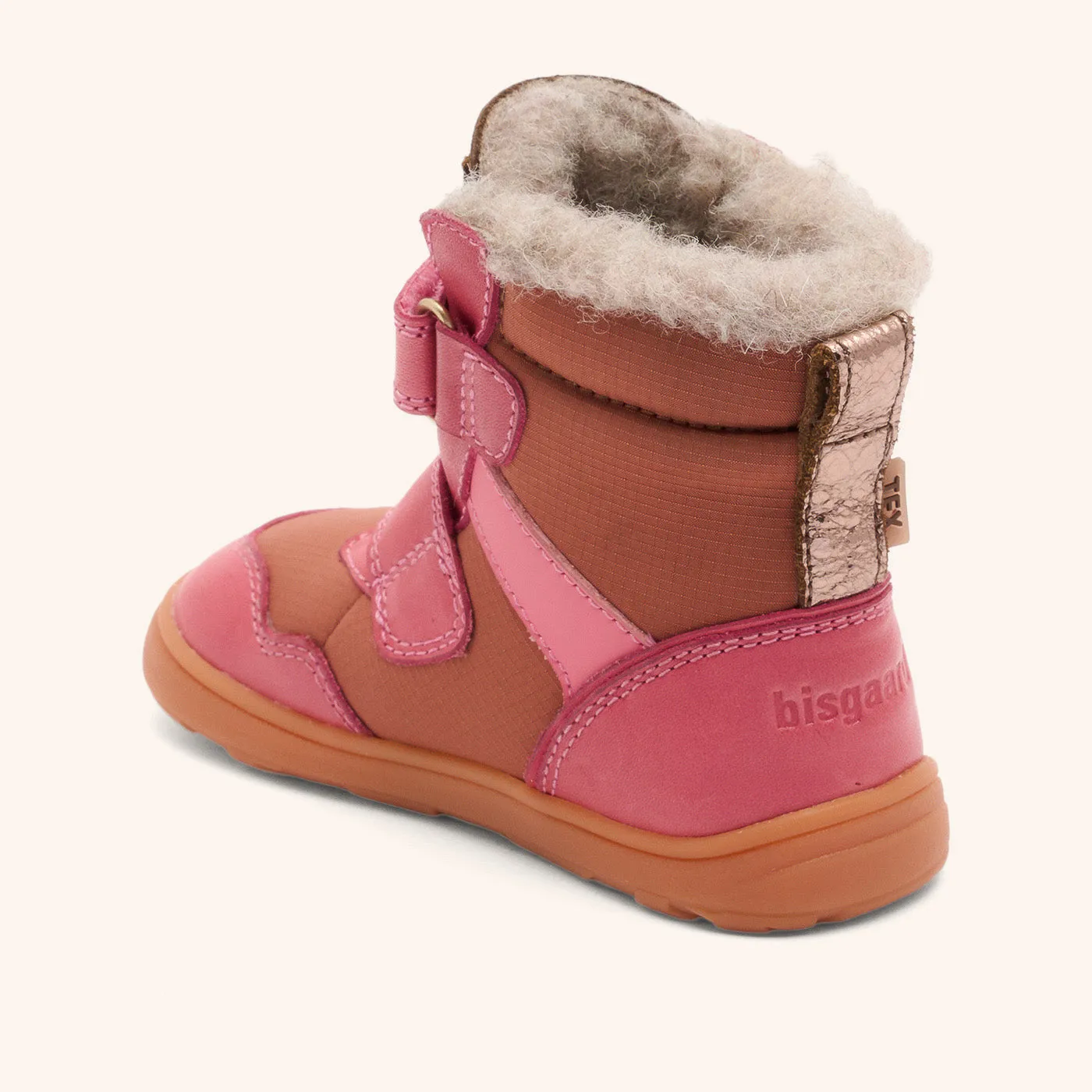 Bisgaard Barefoot Timo Tex vinterstøvle pink vandtæt
