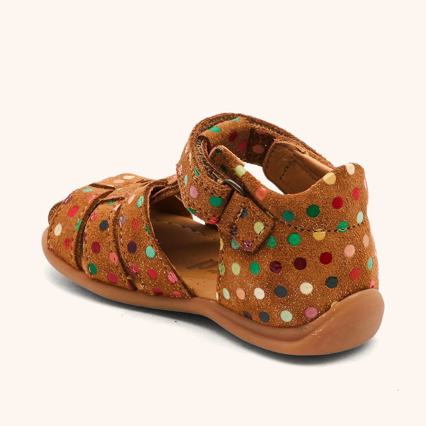 Bisgaard Carly sandal confetti lukket læder