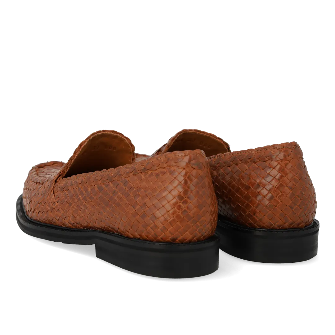 Angulus Håndflettet Penny Loafer loafers læder