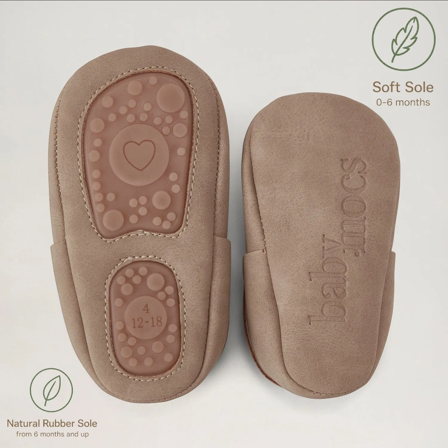 BabyMocs Casual Mocs mokkasiner greige blød sål