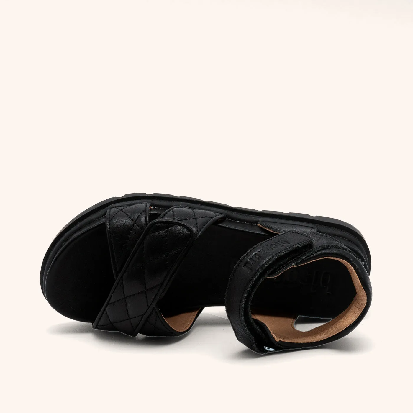 Bisgaard Obi sandal sort åben med velcro