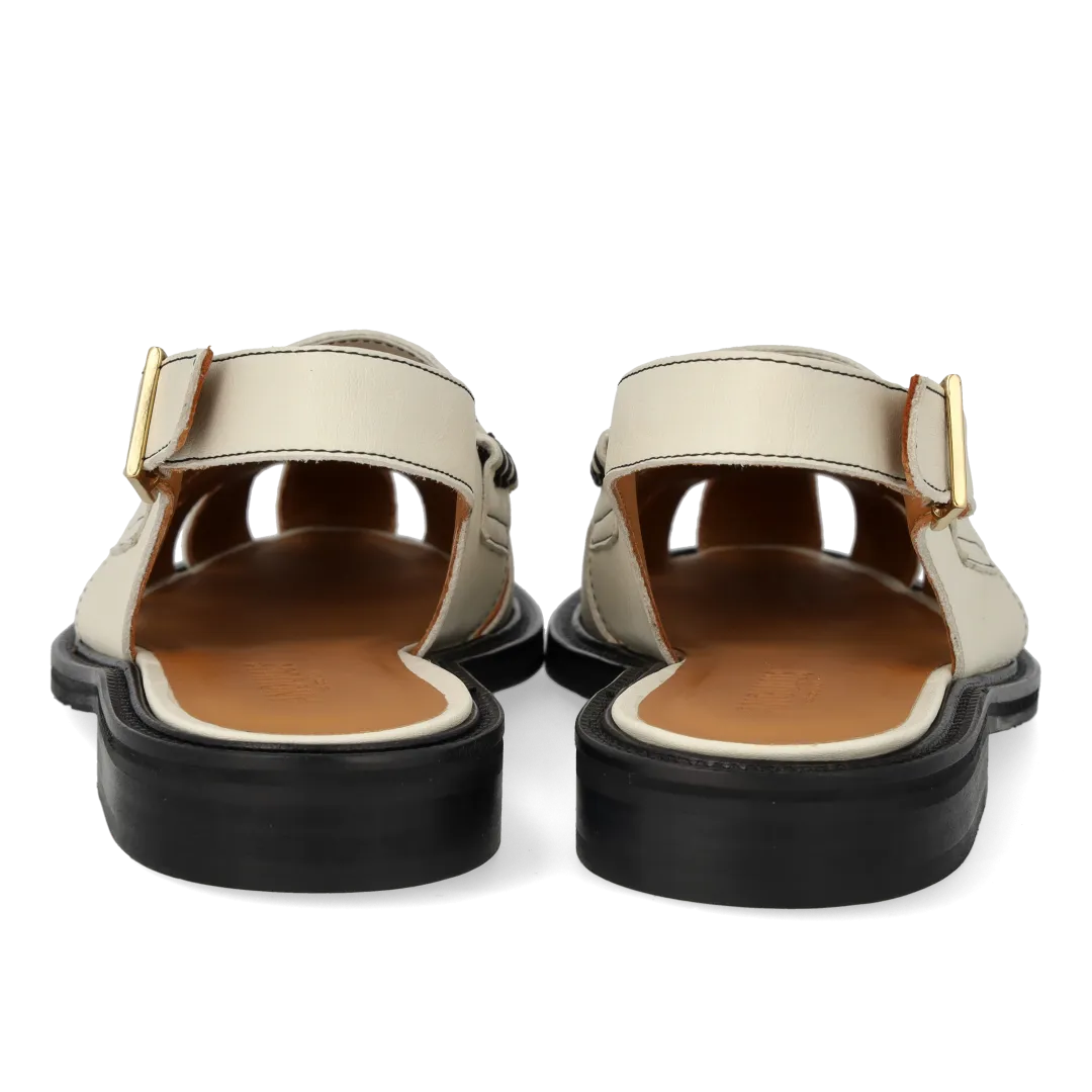 Angulus Slingback penny loafer læder cut-out