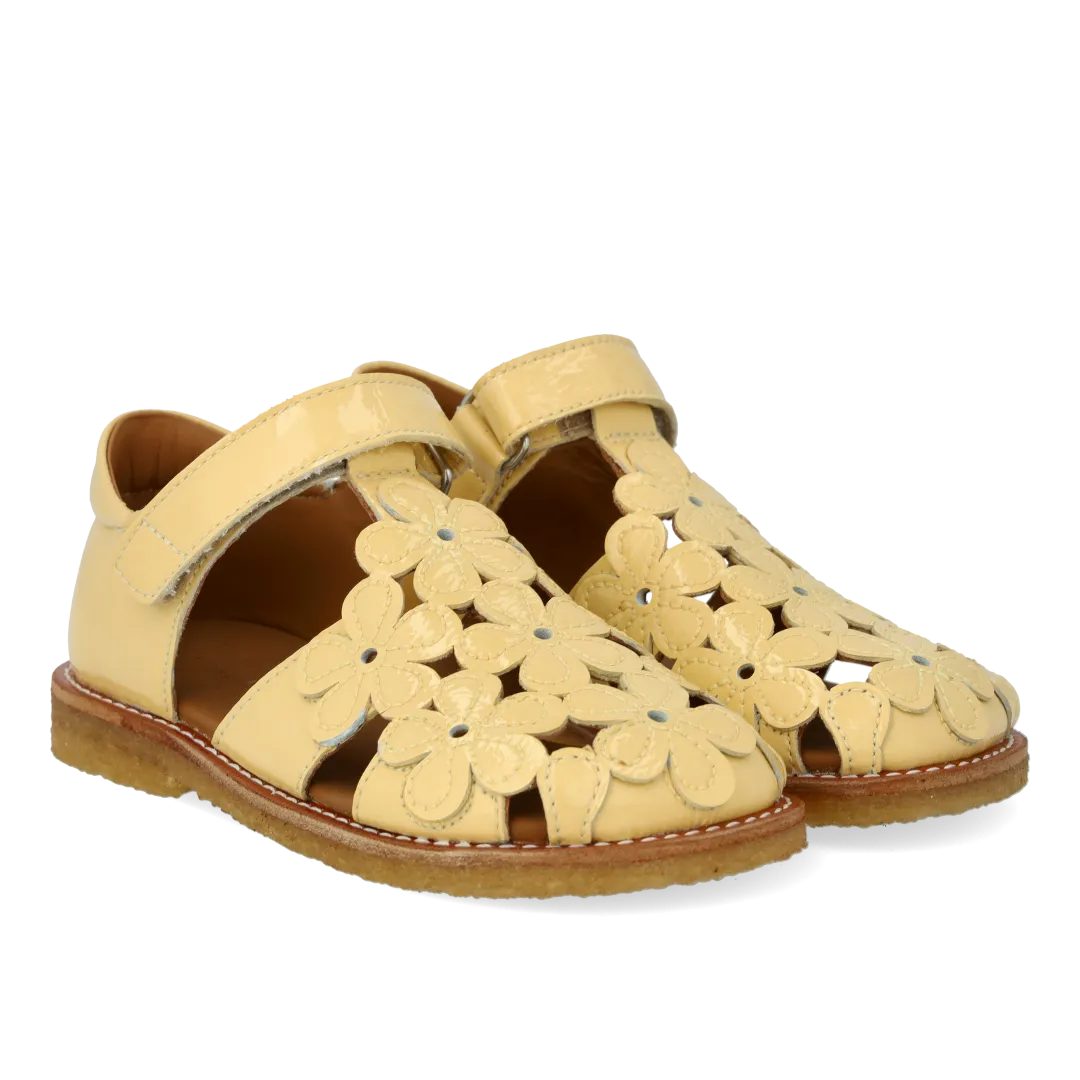 Angulus sandal børnesandal med lukket tå blomster