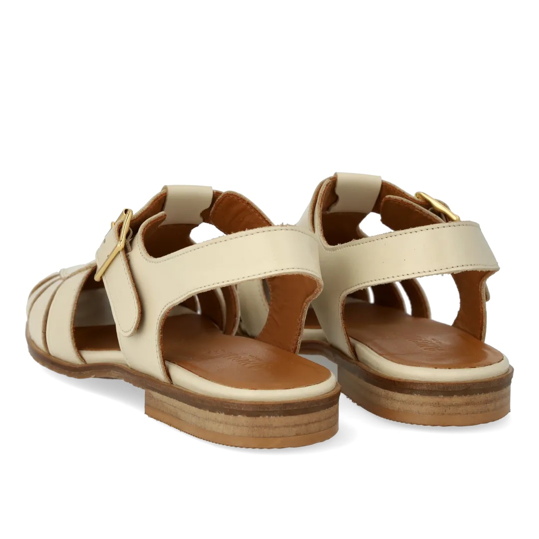 Angulus Fisherman Sandal Dame Læder Guldspænde