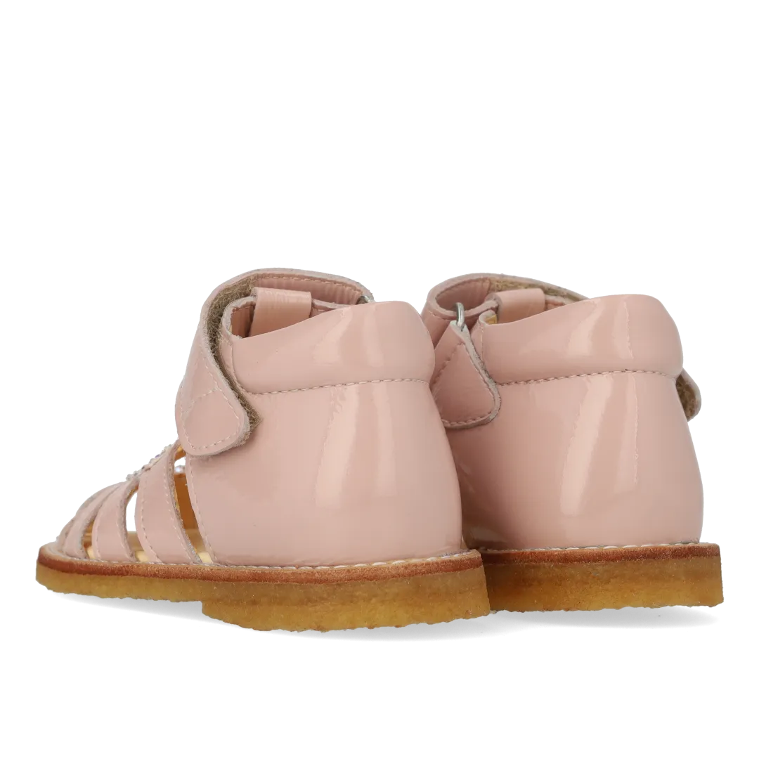 Angulus glitter hjerte begyndersandal velcro