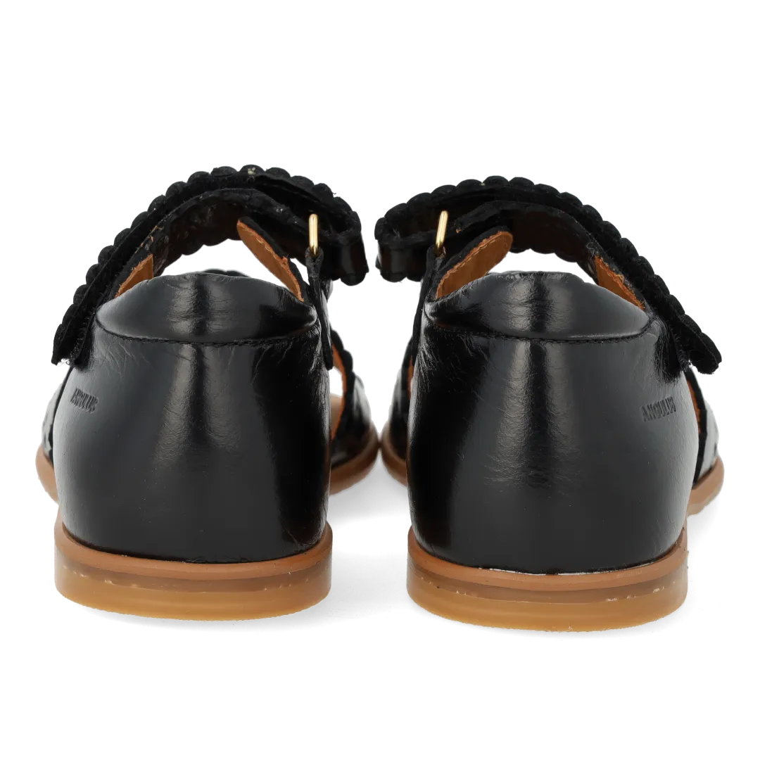 Angulus Sandal perforeret dobbelt velcro børn læder