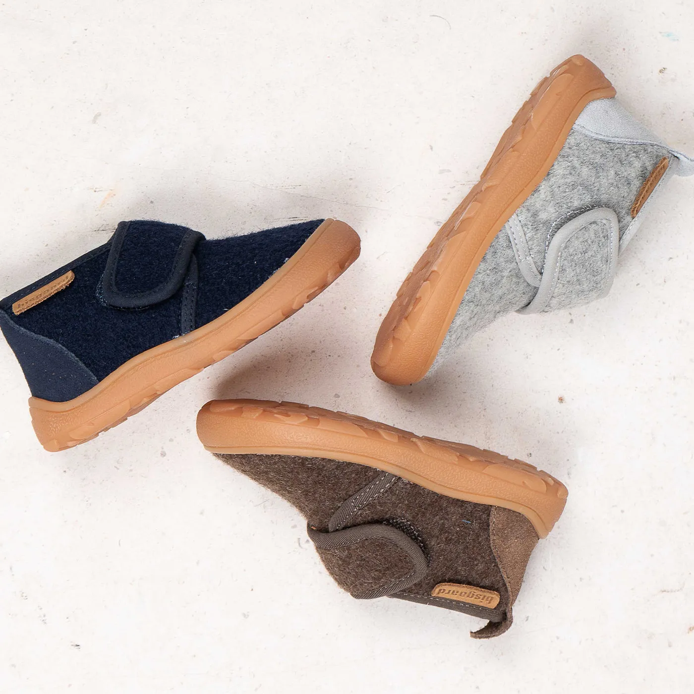 Bisgaard Barefoot Basic hjemmesko grå uld