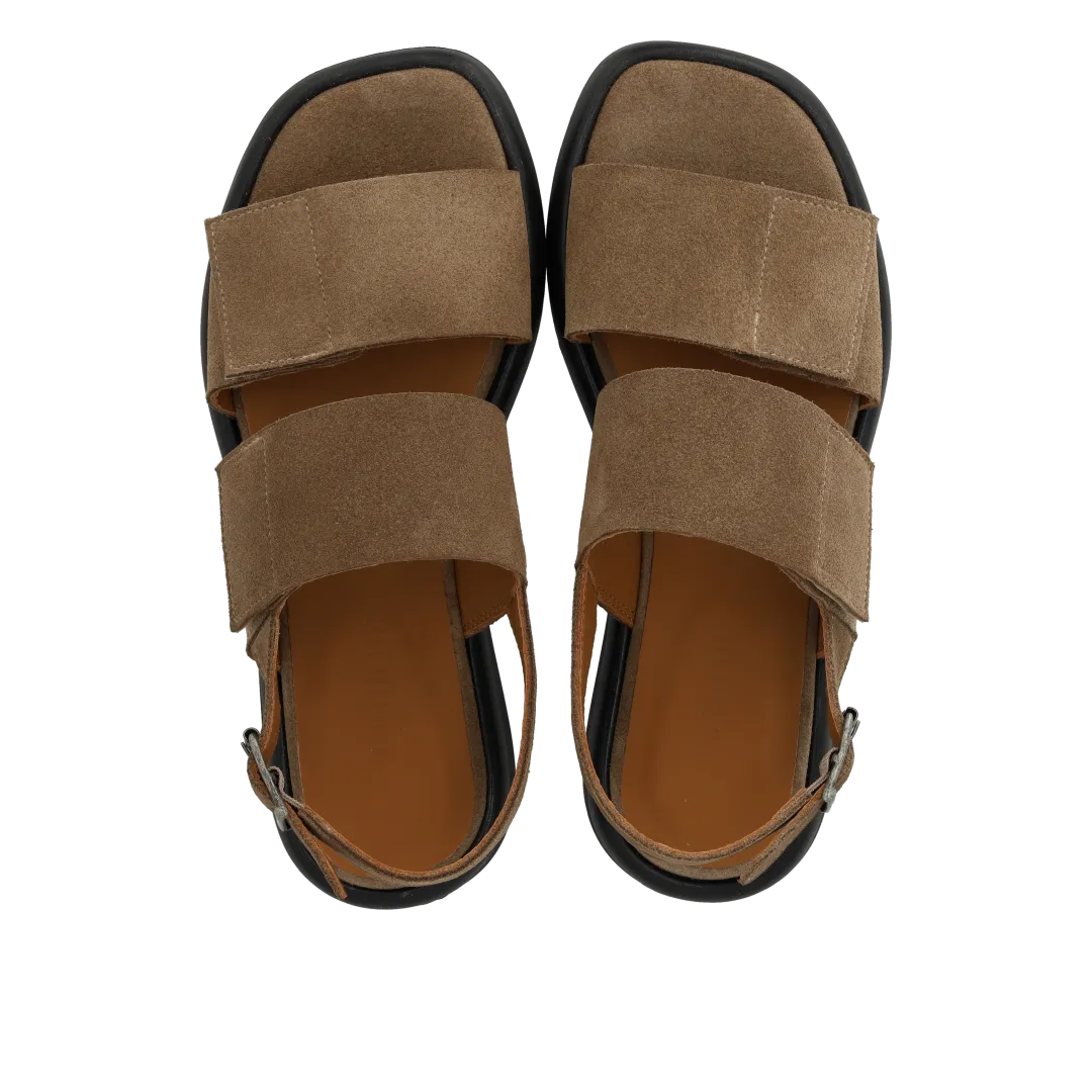 Angulus sandal med velcroremme sort sål