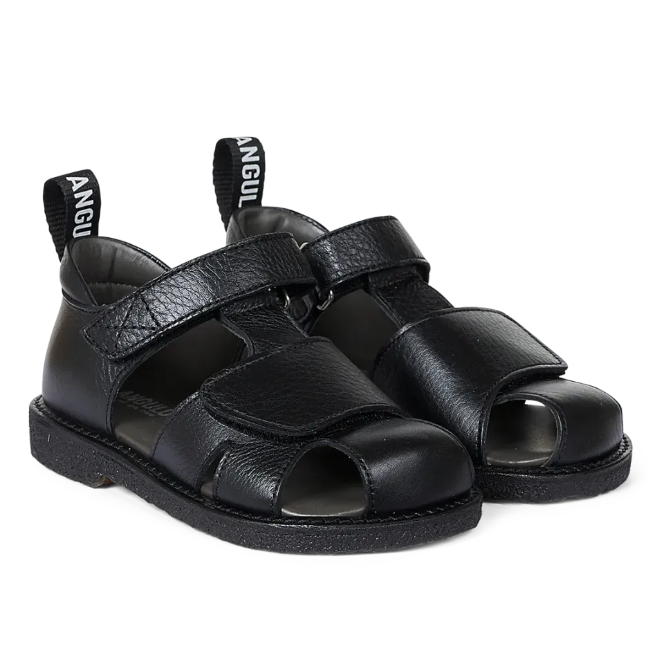 Angulus sandal med logobånd børnesandal velcro rummelig
