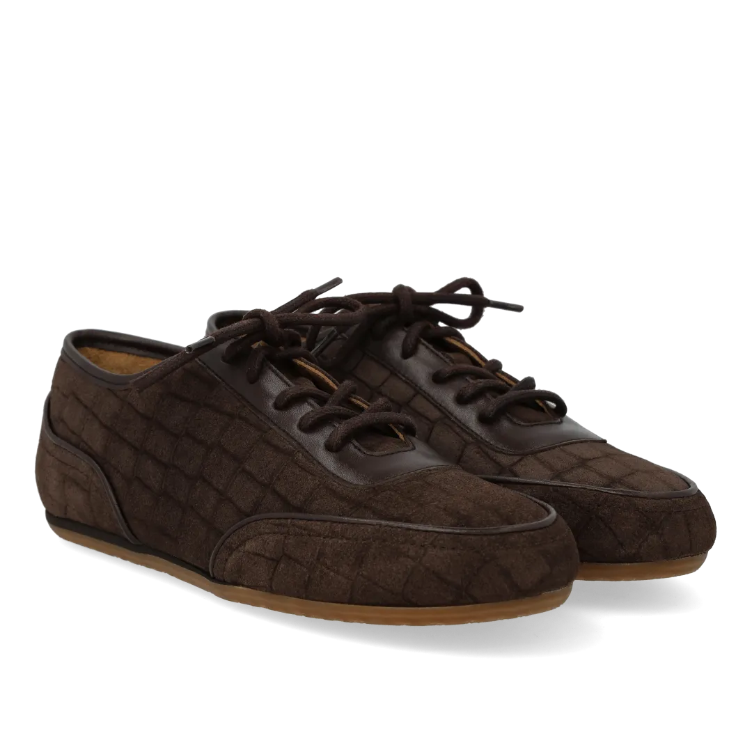 Angulus sneaker dame ruskind snøresko