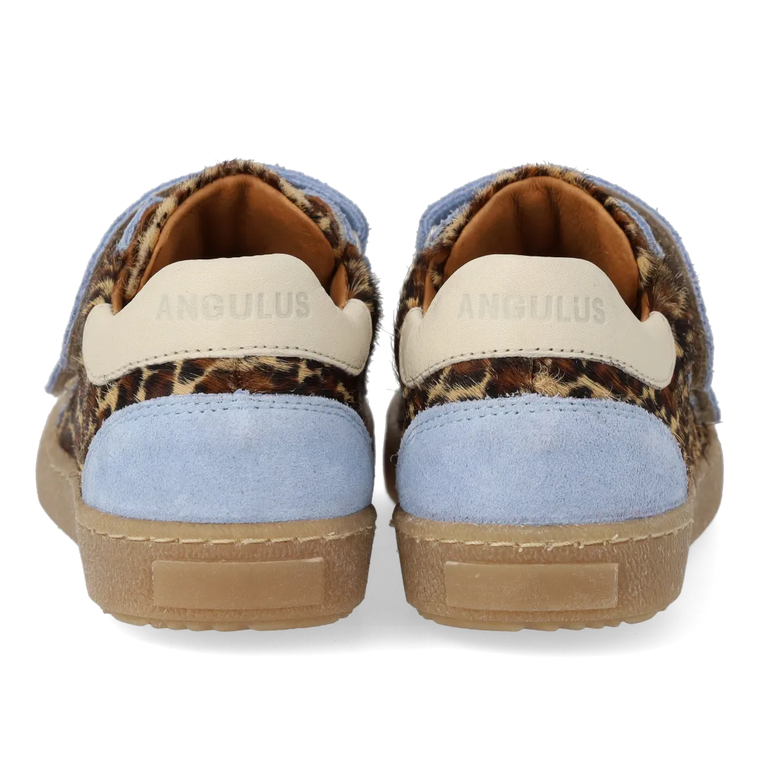 Angulus Court sneaker pony leopard velcro