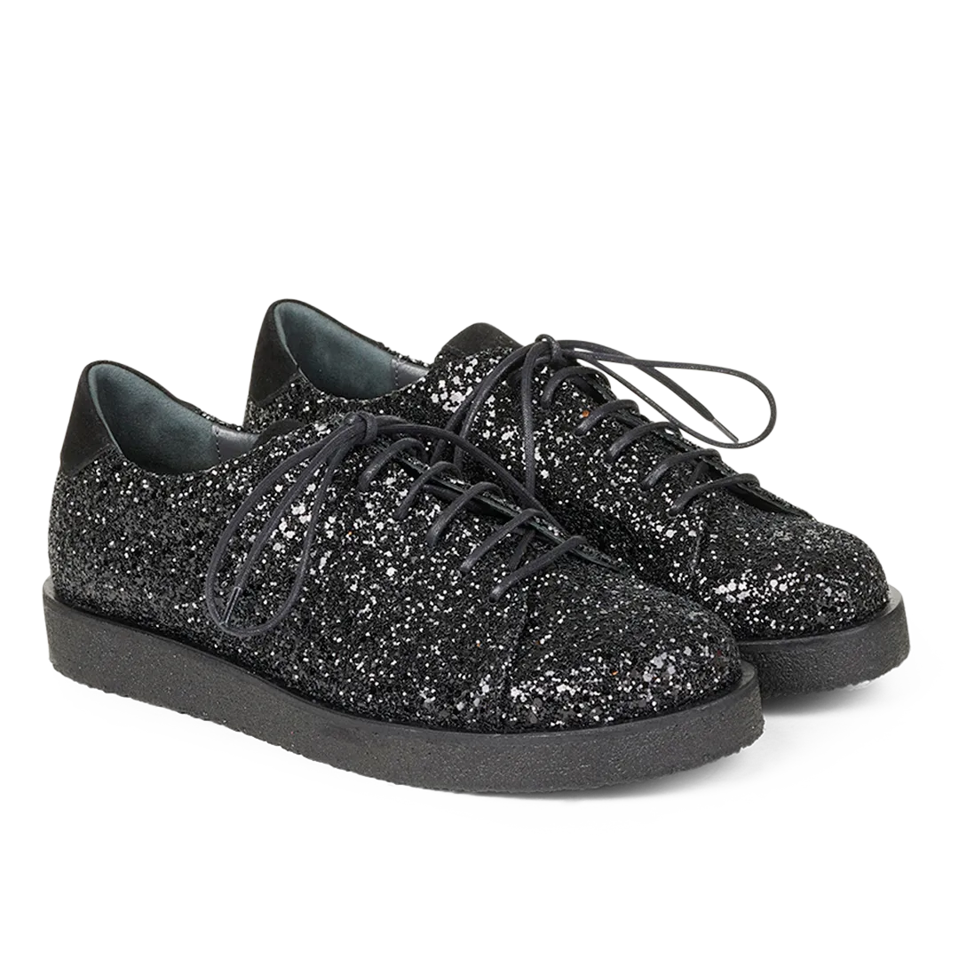 Angulus Glitter sneaker plateau snøre