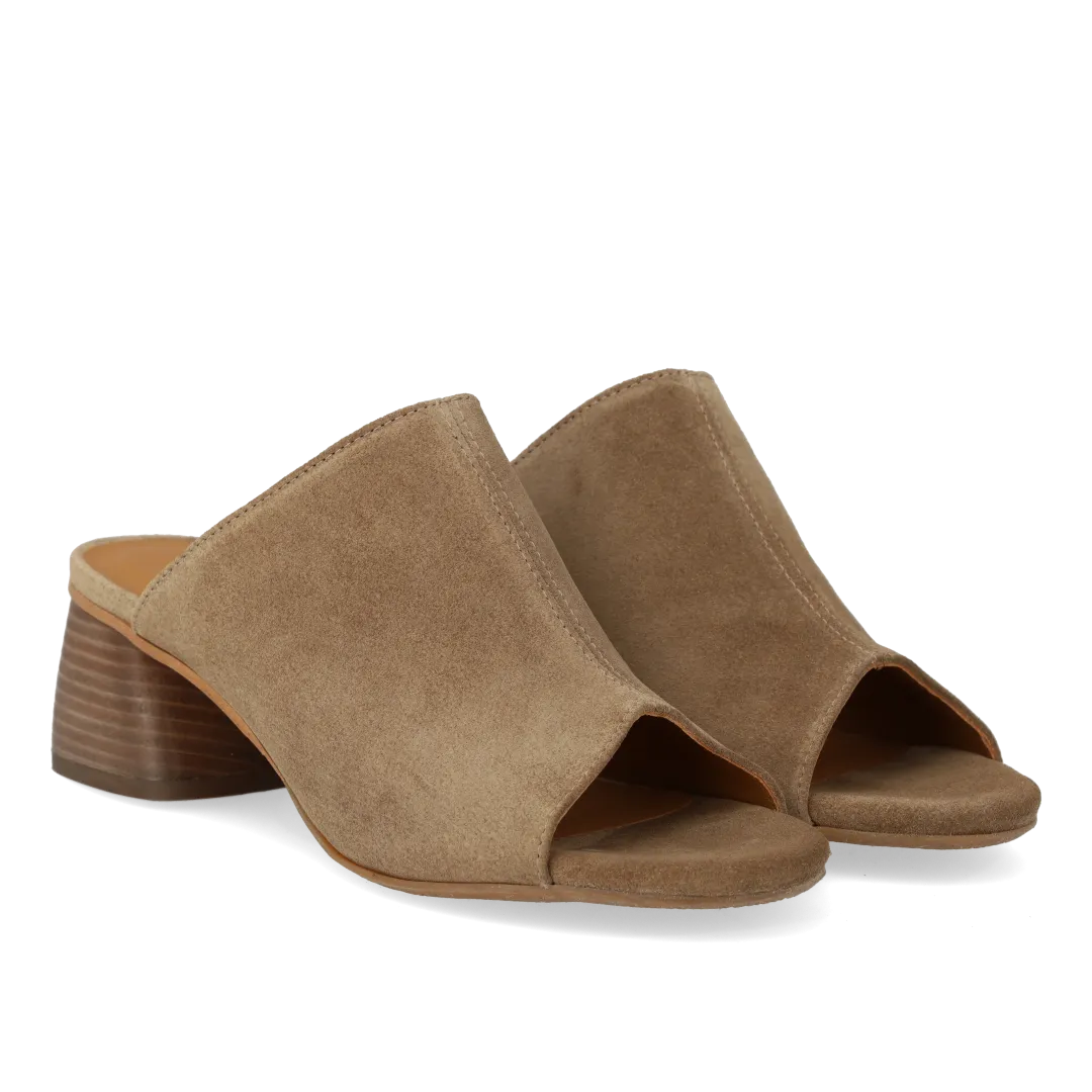 Angulus Mule skulpturel træhæl damesko læder 5 cm