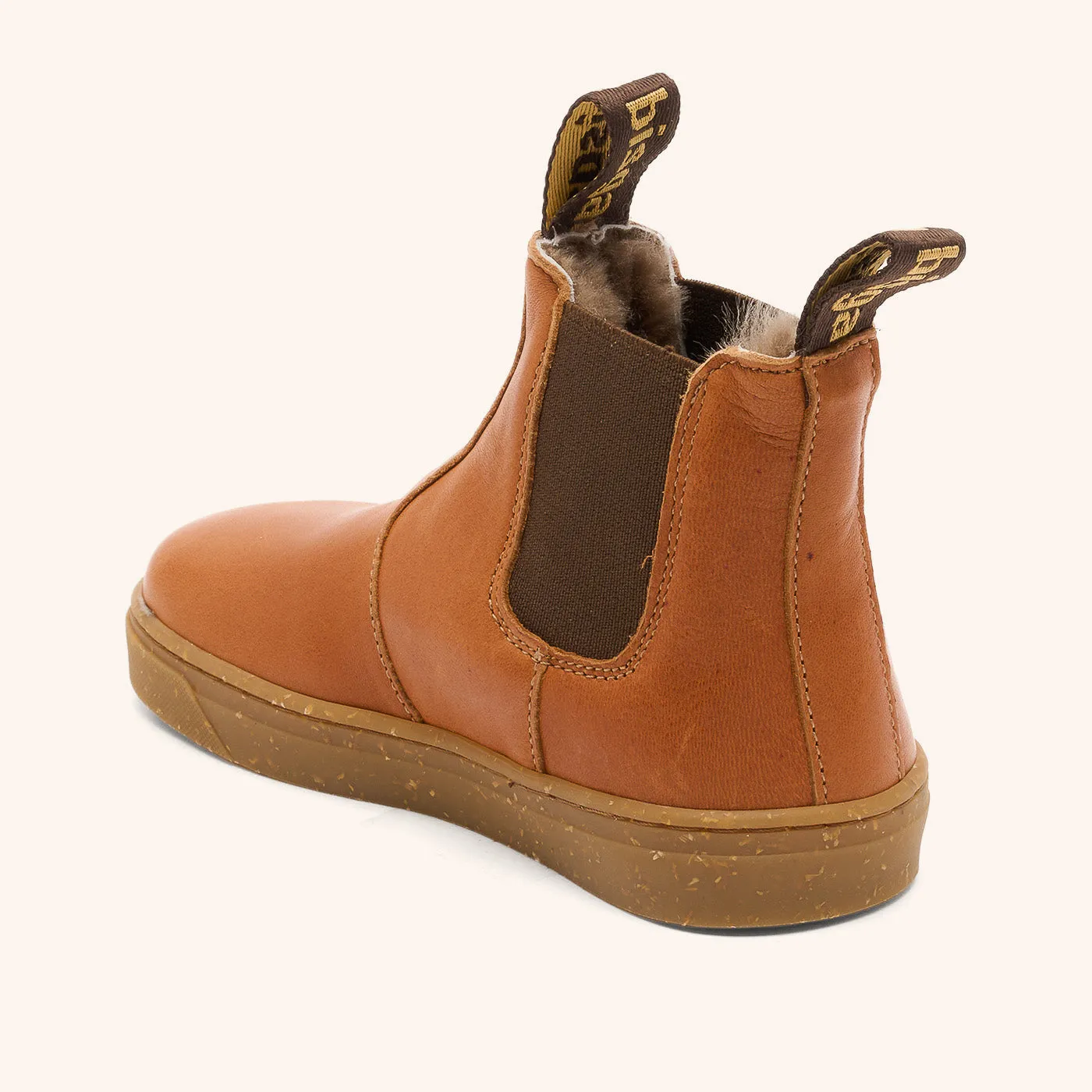 Bisgaard Barefoot Ene Lamb chelsea-støvle cognac