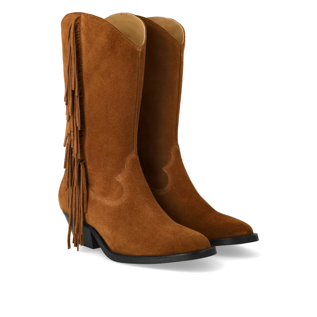Angulus Cowboystøvle støvle frynser 4 cm hæl