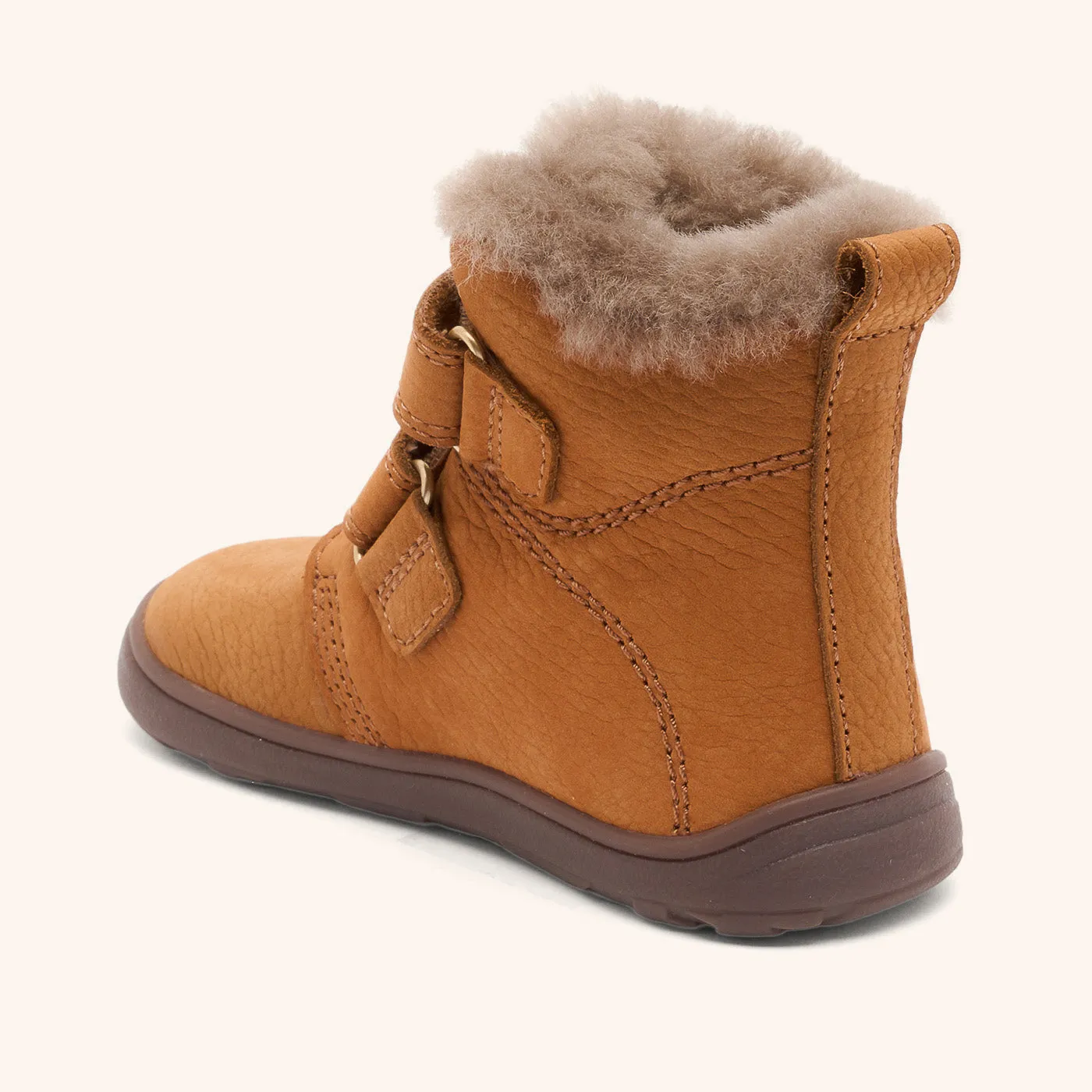 Bisgaard Barefoot Emil vinterstøvle camel lam