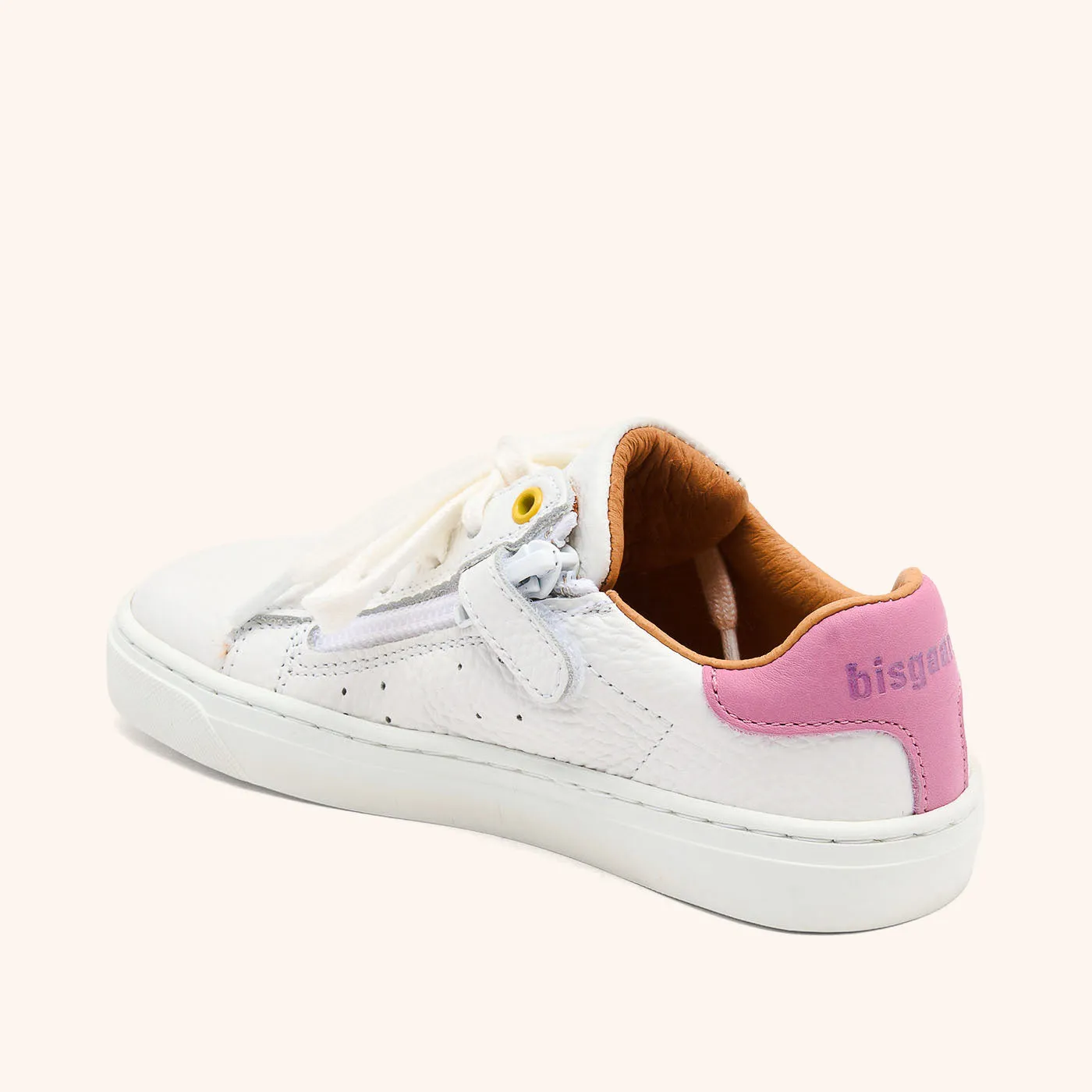 Bisgaard Barefoot Raymond sneaker white colorful læder