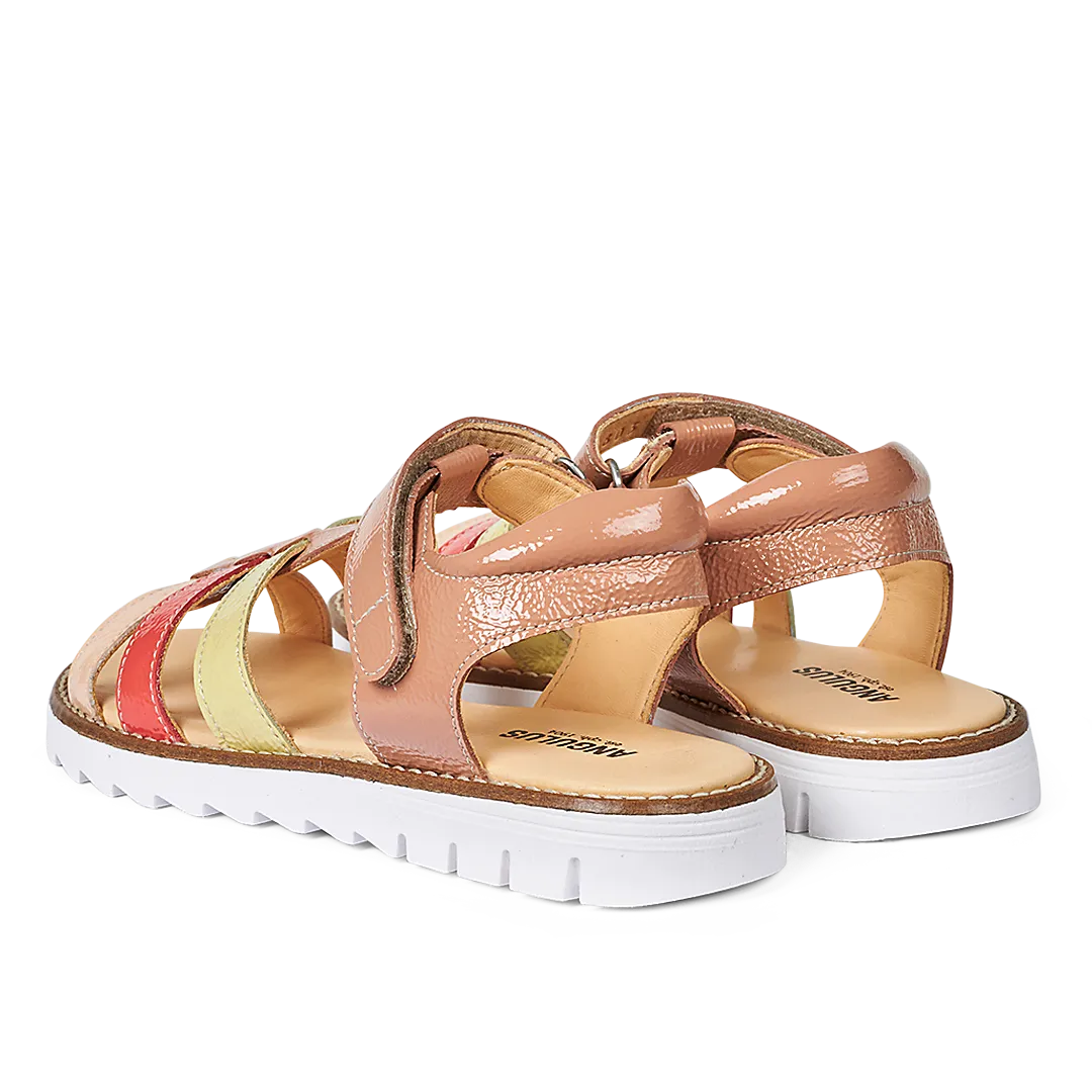 Angulus sandal T-rem velcro åben børn