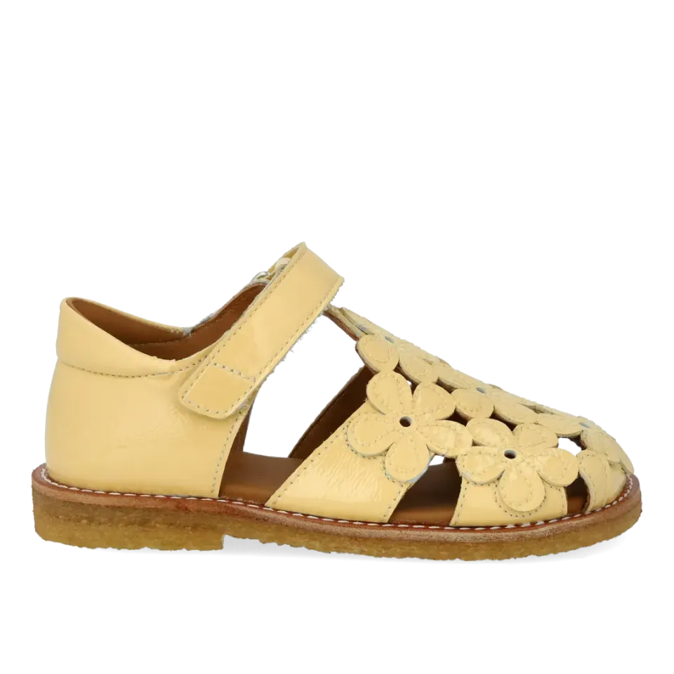 Angulus sandal børnesandal med lukket tå blomster