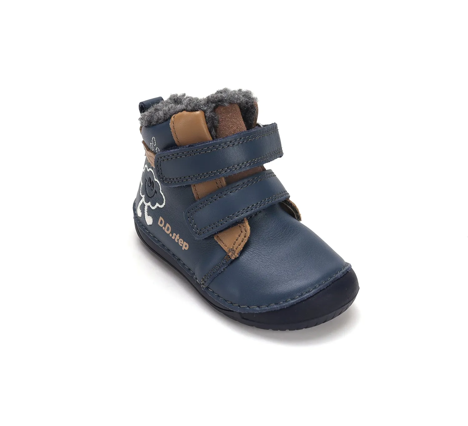 DD Step W070-62495B barfodssko vinter drenge varm
