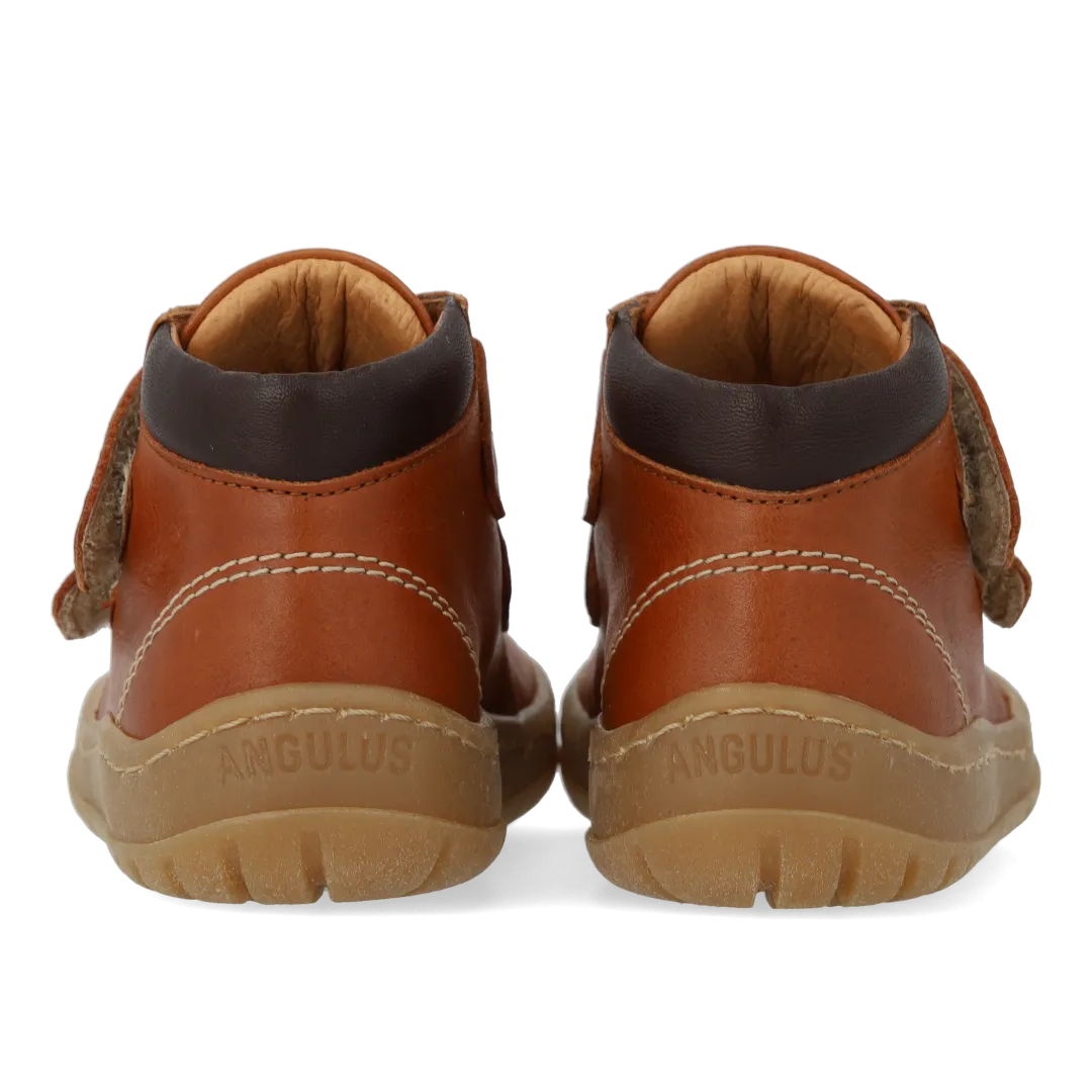 Angulus Begynder mid-cut sneaker børnesko læder rummelig