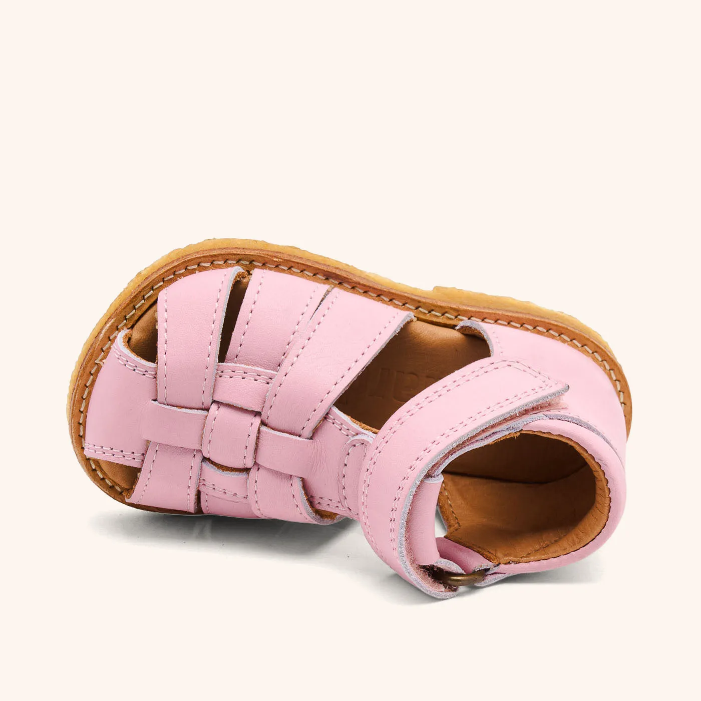 Bisgaard Ami sandal rose flettet læder