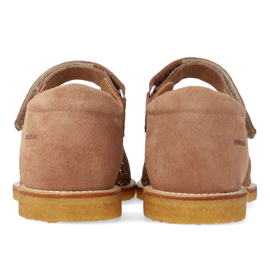 Angulus Justerbar sandal børnesandal læder glitter