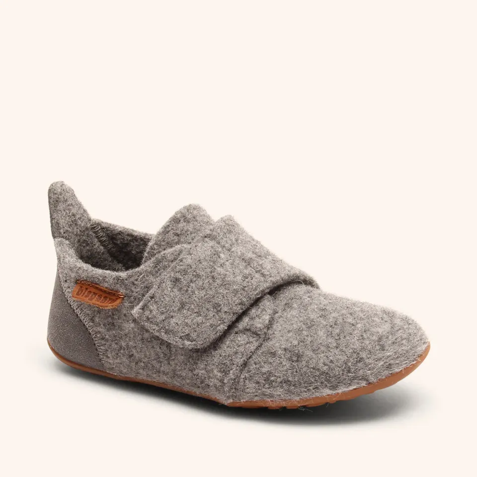 Bisgaard Casual Wool hjemmesko grå - uld