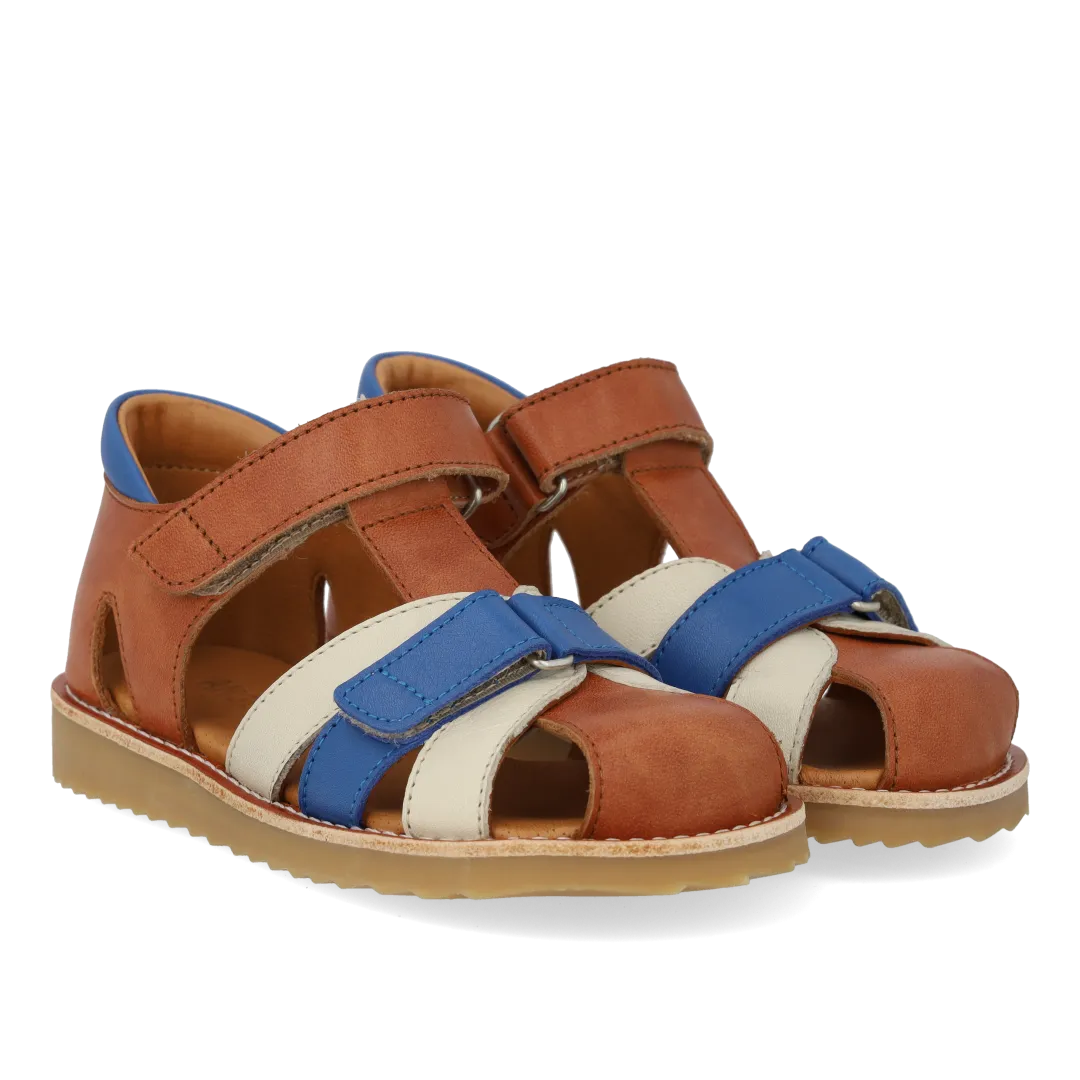 Angulus Colour Block Lædersandal sandaler rummelig str 26-32