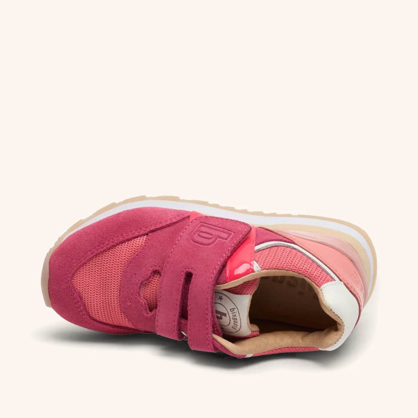Bisgaard Winston sneaker fuxia velcro ruskind